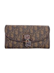 トロッター/ハート/長財布/PVC/BRW/総柄/レディース/ベタツキ有