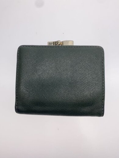 商品画像：3つ折り財布/レザー/GRN/無地/メンズ 2