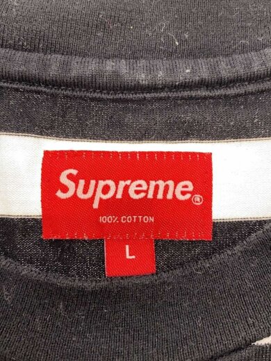 商品画像：Tシャツ/L/コットン/BLK/ボーダー 3