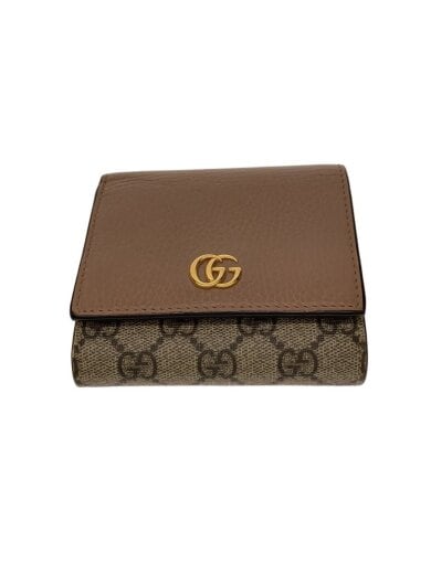 商品画像：2つ折り財布/PVC/BEG/総柄/レディース/598587・2149 1