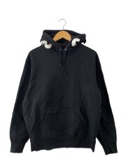21FW/Contrast　Hooded Sweatshirt/パーカー/S/コットン/BLK