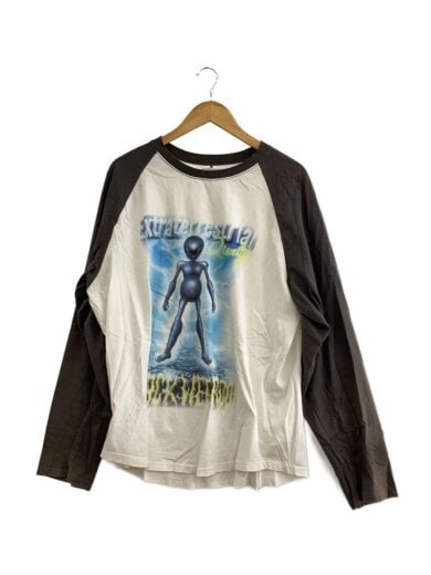 商品画像：長袖Tシャツ/XL/コットン/WHT/プリント/24SS-LT01 1