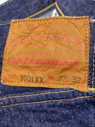 画像：WAREHOUSEストレートパンツ/32/コットン/IDG/無地/1001xx4