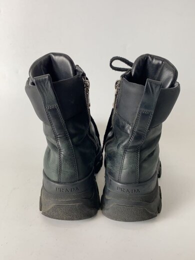 画像：PRADAレースアップブーツ/--/BLK/レザー6