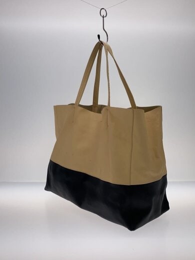 商品画像：ホリゾンタルカバ/トートバッグ/レザー/BEG 2