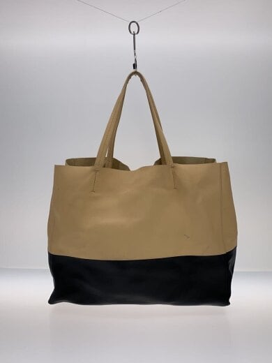 商品画像：ホリゾンタルカバ/トートバッグ/レザー/BEG 3