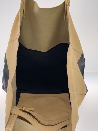 商品画像：ホリゾンタルカバ/トートバッグ/レザー/BEG 6