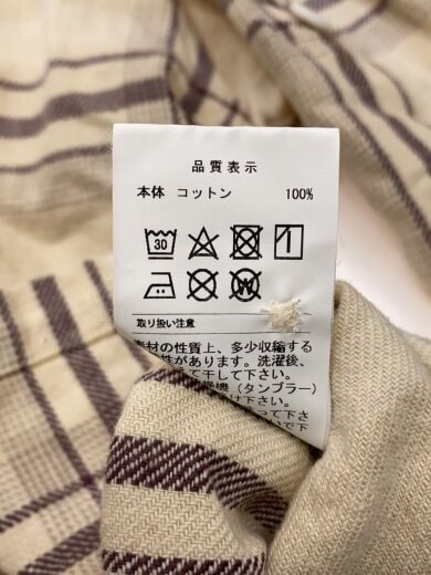 商品画像：長袖シャツ/2/コットン/BEG/チェック 4