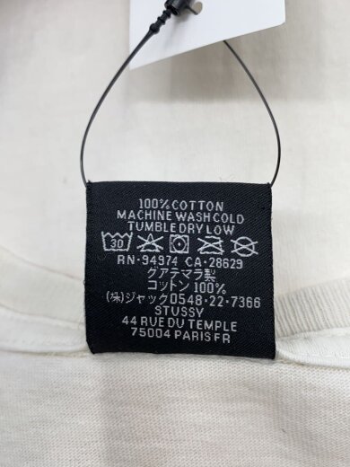 商品画像：Pigment Dyed Jumbo Logo/長袖Tシャツ/M/コットン/WHT 4