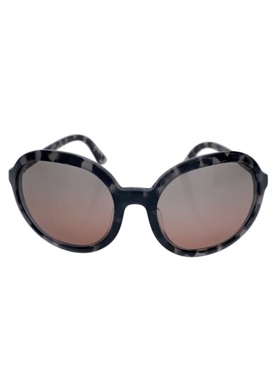 商品画像：サングラス/オーバル/プラスチック/BLK/BLK/レディース 1