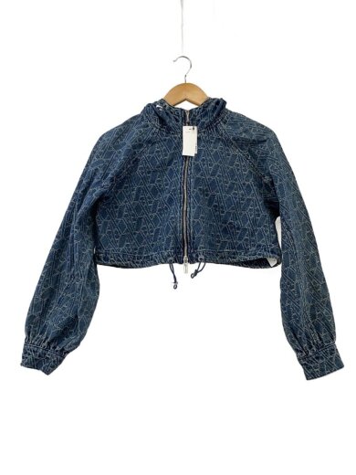 商品画像：オールオーバーロゴ フーデッドデニムブルゾン/S/デニム/IDG/総柄 1