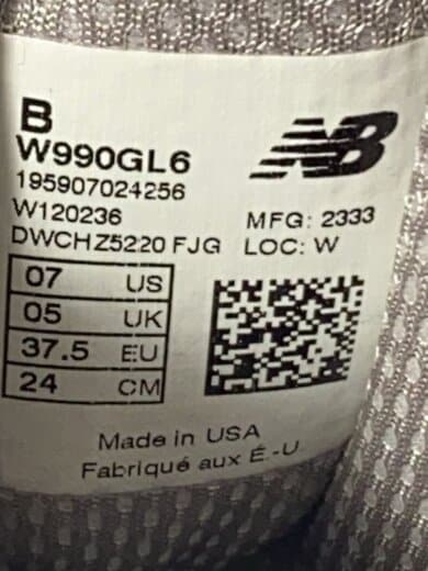 商品画像：W990/グレー/24cm/GRY 5