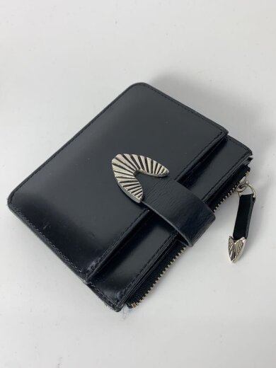 商品画像：メタルバックルレザーウォレット/ロゴ剥がれ有/コインケース/レザー/BLK/レディース// 5