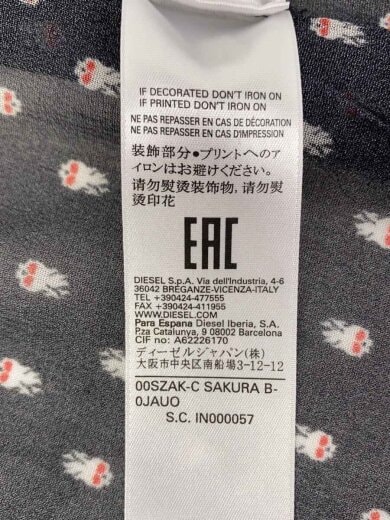 商品画像：長袖シャツ/XS/レーヨン/BLK/総柄 4