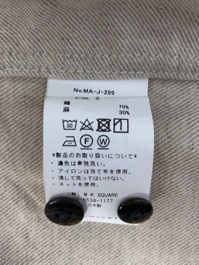 商品画像：ジャケット/2/コットン/CRM/MA-J-299 4