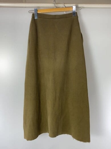 商品画像：MILANO RIB KNIT SKIRT/スカート/1/コットン/KHK/無地/A6SS03MR 2