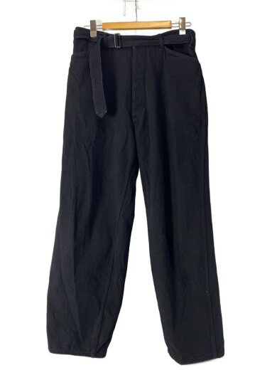 商品画像：24AW/デニムベルテッドパン/ボトム/3/コットン/BLK/A03-03001// 1
