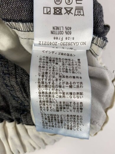 商品画像：綿麻デニムボリュームパンツ/ボトム/FREE/コットン/BLK/GA26230-2040212 6