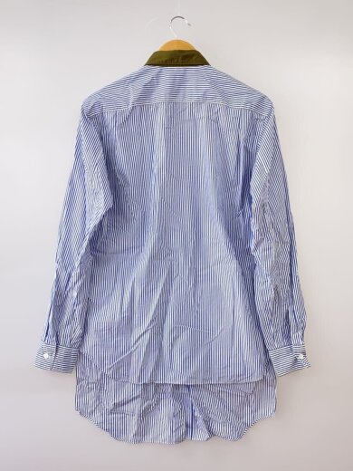 商品画像：25AW//長袖シャツ/S/コットン/BLU/ストライプ/PP-B003// 2