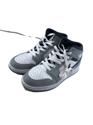 商品画像：AIR JORDAN 1 MID_エアジョーダン 1 ミッド/23.5cm/GRY/レザー 1