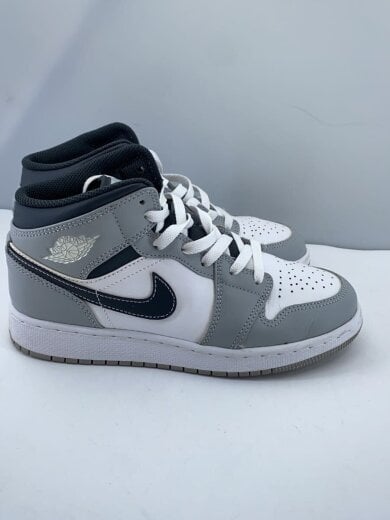 商品画像：AIR JORDAN 1 MID_エアジョーダン 1 ミッド/23.5cm/GRY/レザー 2