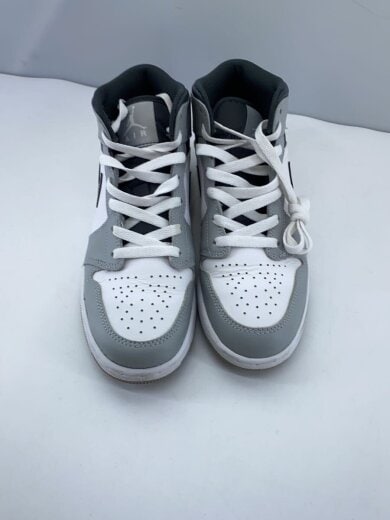 商品画像：AIR JORDAN 1 MID_エアジョーダン 1 ミッド/23.5cm/GRY/レザー 3