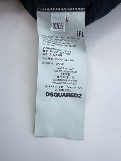 商品画像：長袖ワンピース/XXS/コットン/BLK/無地/S75CV0189 S25030 4