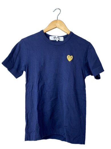 商品画像：金ハート/Tシャツ/S/コットン/NVY/無地/AZ-T216 1