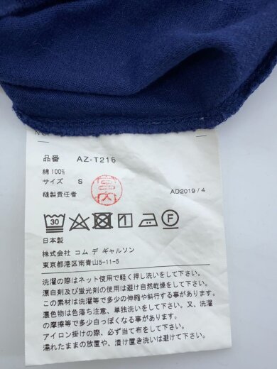 商品画像：金ハート/Tシャツ/S/コットン/NVY/無地/AZ-T216 4