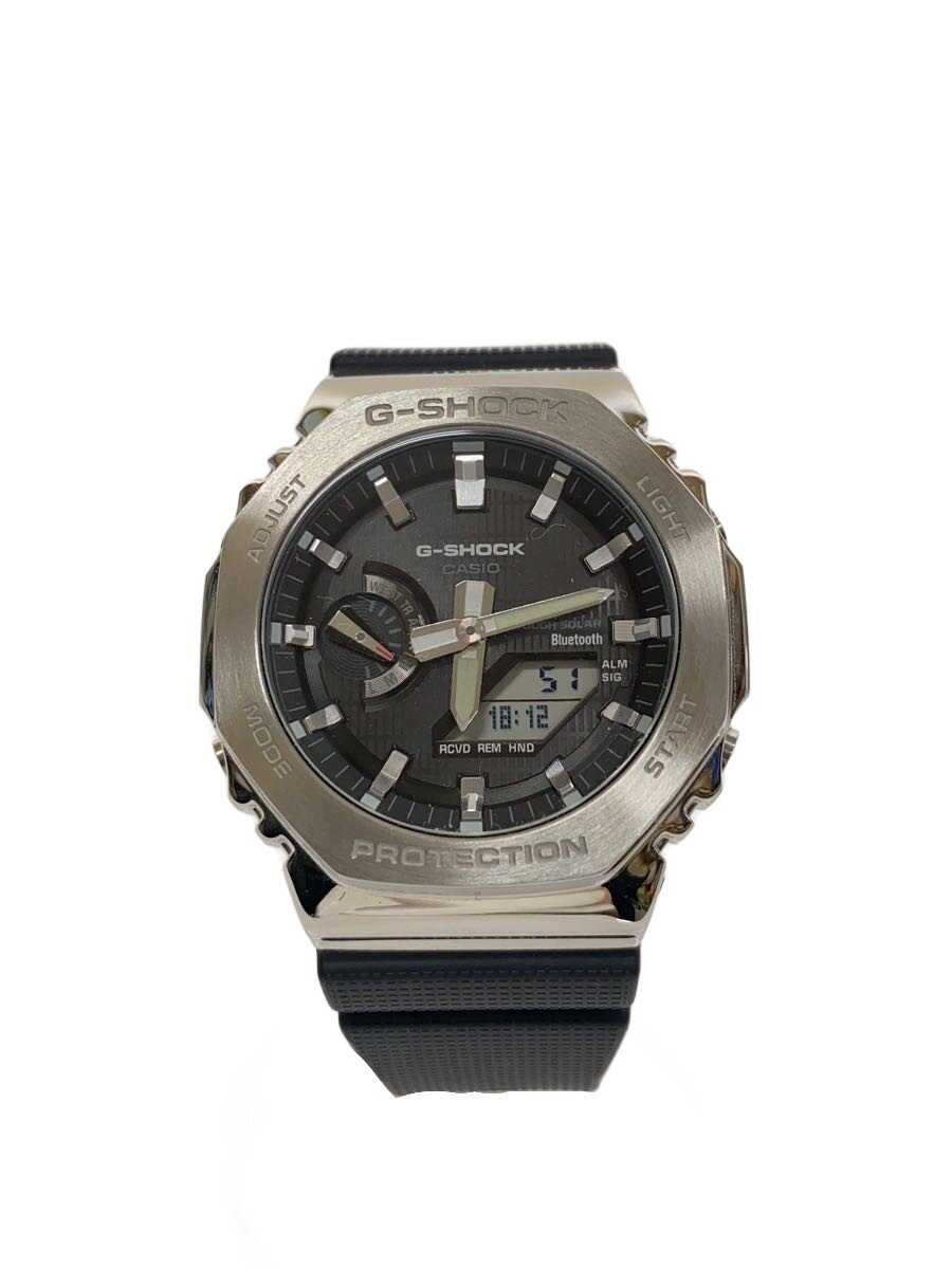 CASIO / ソーラー腕時計_G-SHOCK/デジアナ/ラバー/BLK/BLK