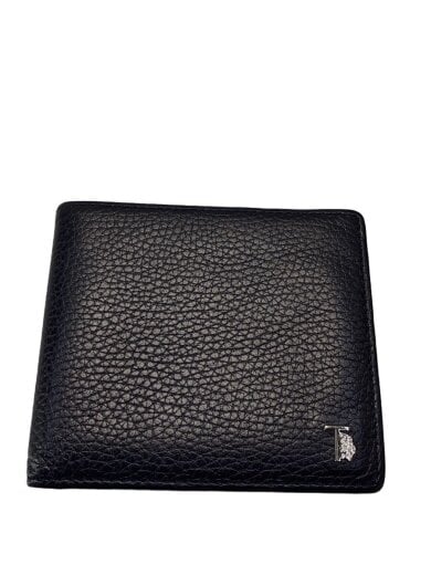 商品画像：2つ折り財布/レザー/BLK/メンズ 1