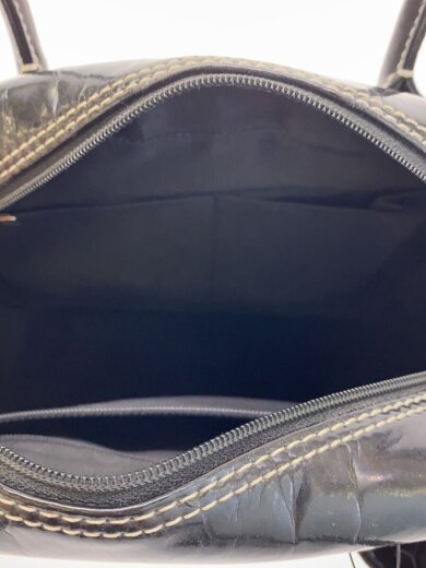 商品画像：ミニボストンバッグ/エナメル/BLK/無地 6