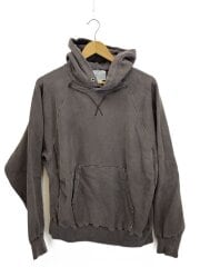 PIGMENT DYE HOODIE/2/コットン/BRW/無地/2