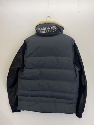 商品画像：ハイネックアームレザーボアブルゾン/4/ナイロン/GRY/UCT4202 2