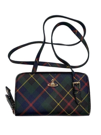 商品画像：長財布/レザー/マルチカラー/チェック/レディース 1