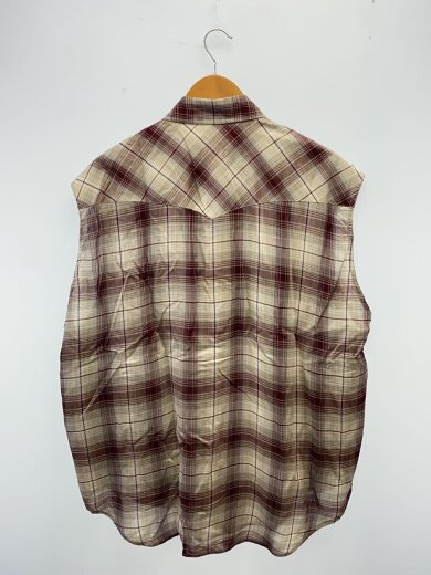 商品画像：ベスト/M/レーヨン/BEG/チェック/800-3150069// 2
