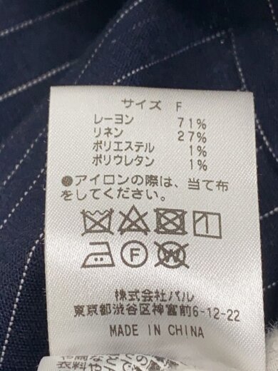 商品画像：テーラードジャケット/FREE/リネン/NVY/ストライプ/RDZ1041207A0004 4