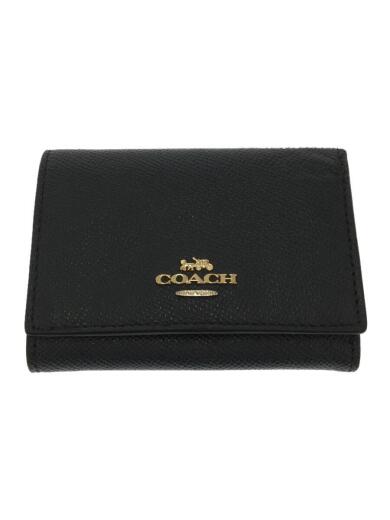 画像：COACHスモールフラップウォレット/三つ折り財布/レザー/NVY/397371