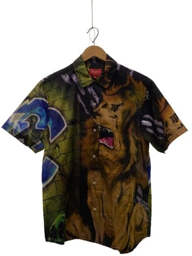 商品画像：LIONS DEN SHIRT/半袖シャツ/S/コットン/マルチカラー/アニマル 1