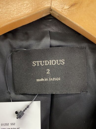 商品画像：レザージャケット・ブルゾン/2/羊革/BLK/無地/107352002 3