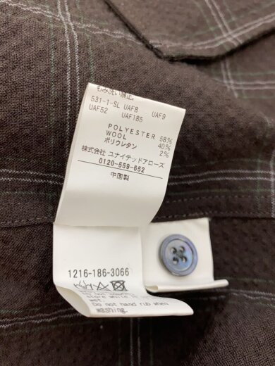 商品画像：半袖シャツ/S/ポリエステル/BRW/チェック 5