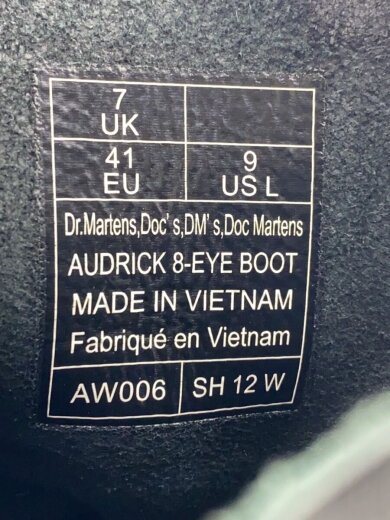 商品画像：audrick 8-eye boot/ブーツ/UK7/BLK/レザー// 5