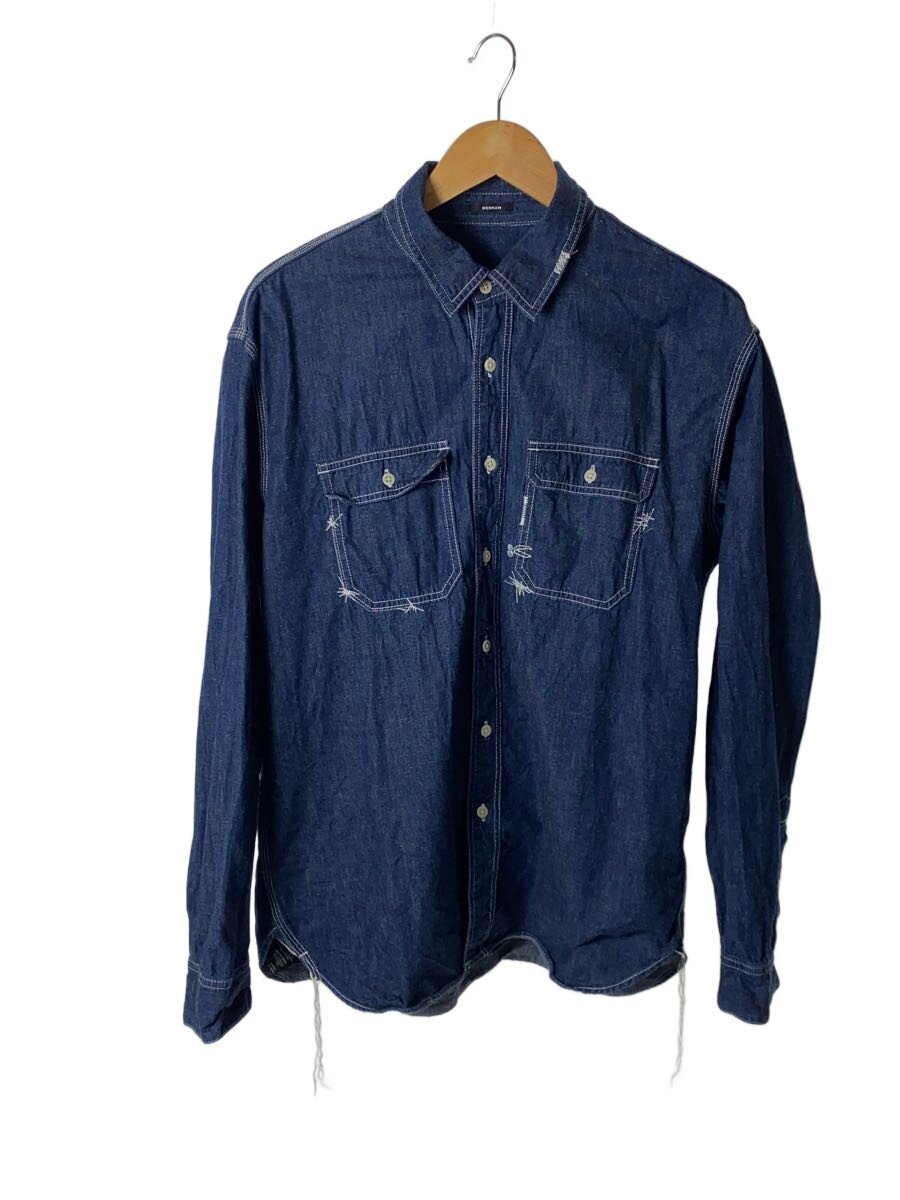 DENHAM / 長袖シャツ/L/コットン/IDG/27211-2-40001