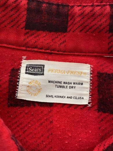 商品画像：長袖シャツ/--/コットン/RED/チェック 3