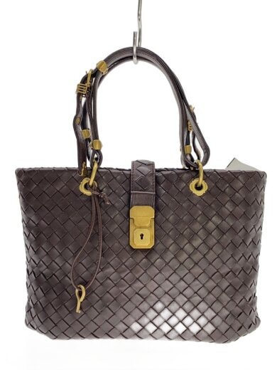 画像：BOTTEGA VENETAハンドバッグ/レザー/BRW/無地/1621121