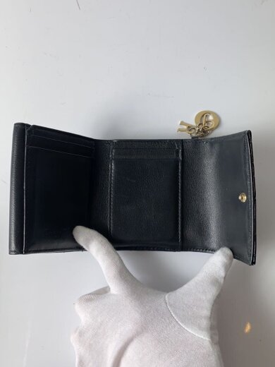 商品画像：3つ折り財布/レザー/BLK/無地/レディース/41-MA-0242 4