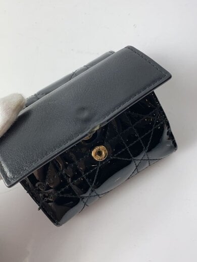 商品画像：3つ折り財布/レザー/BLK/無地/レディース/41-MA-0242 7