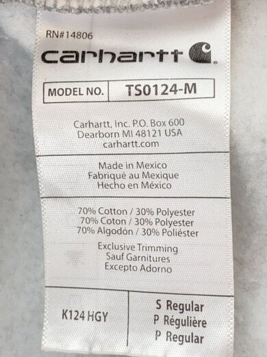 商品画像：スウェット/S/コットン/GRY/K124 HGY 4