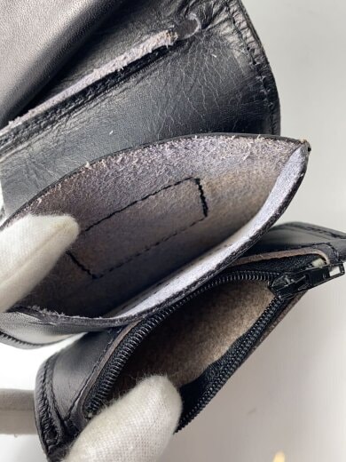 商品画像：2つ折り財布/レザー/BLK/メンズ 5