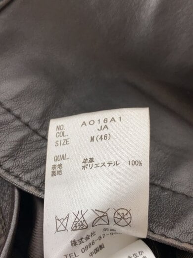 商品画像：シングルライダースジャケット/46/羊革/BRW 5